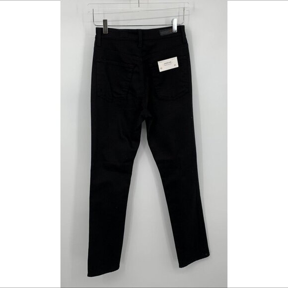 AG Adriano Goldschmied Alexxis jeans slim straight black denim distressed new 27 - Picture 7 of 10